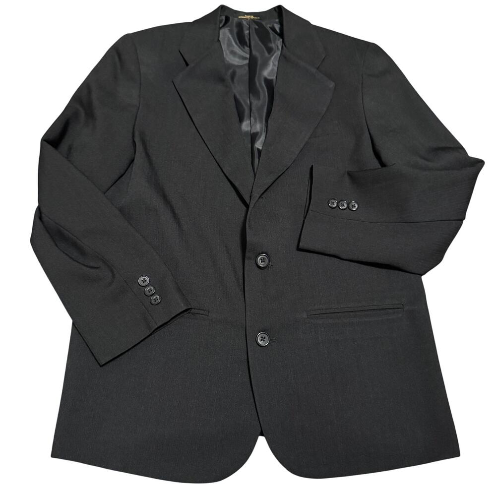 George Boys Size 14 Black Two Button Suit Jacket Blazer Formal Wedding Church